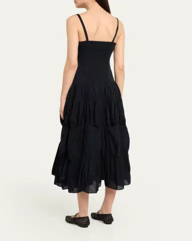 Ulla Johnson Emmalina Tiered Cotton Midi Dress | Thumbnail 3