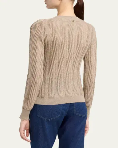 Giorgio Armani Chevron Cashmere Knit Crewneck Sweater | Thumbnail 3 Giorgio Armani Chevron Cashmere Knit Crewneck Sweater | Thumbnail 3