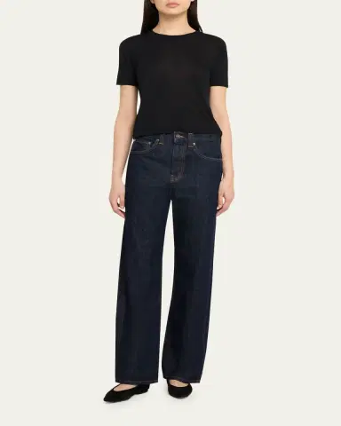 L'AGENCE Remy Short-Sleeve Crewneck Tee | Thumbnail 2