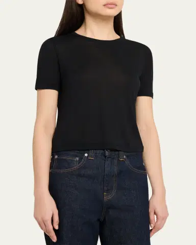 L'AGENCE Remy Short-Sleeve Crewneck Tee | Thumbnail 4