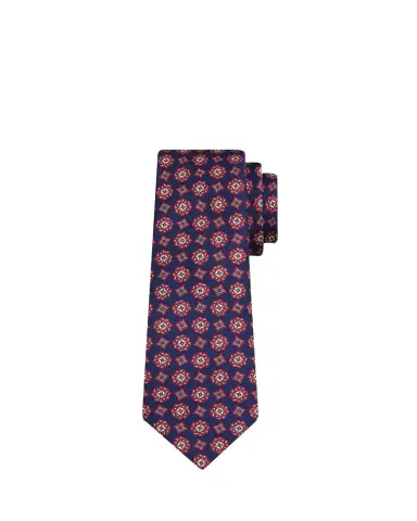 Kiton Men's Medallion Silk 7-Fold Tie | Thumbnail 1 Kiton Men's Medallion Silk 7-Fold Tie | Thumbnail 1