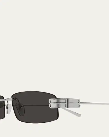 Balenciaga 62mm Metal Rectangular Sunglasses | Thumbnail 3 Balenciaga 62mm Metal Rectangular Sunglasses | Thumbnail 3