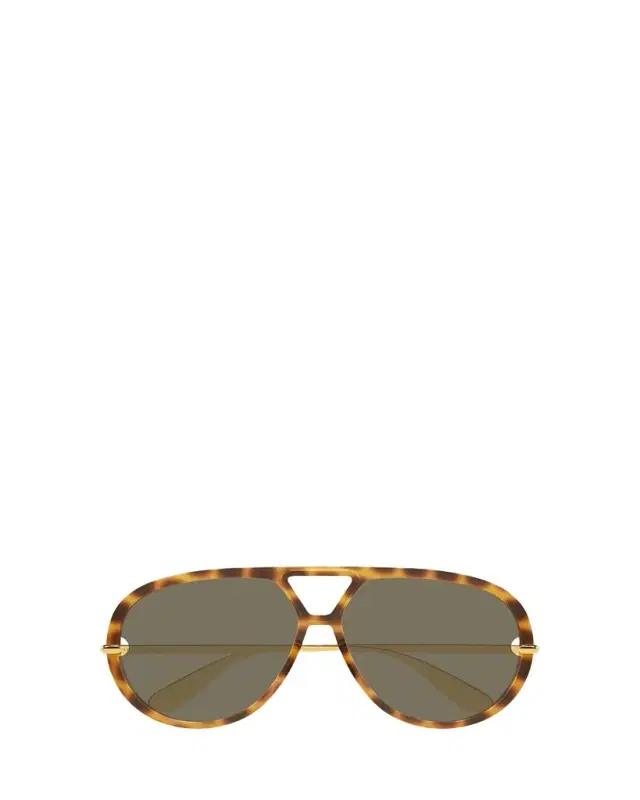 Bottega Veneta 63mm Acetate & Metal Aviator Sunglasses