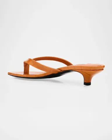 Toteme 35mm Croc-Embossed Leather Heeled Flip Flops | Thumbnail 13