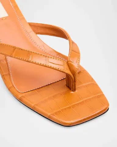 Toteme 35mm Croc-Embossed Leather Heeled Flip Flops | Thumbnail 14