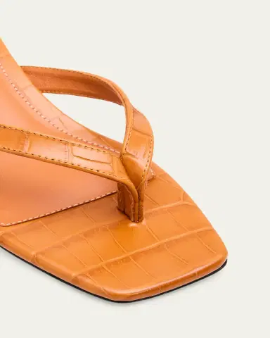 Toteme 35mm Croc-Embossed Leather Heeled Flip Flops | Thumbnail 5