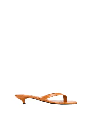 Toteme 35mm Croc-Embossed Leather Heeled Flip Flops | Thumbnail 1