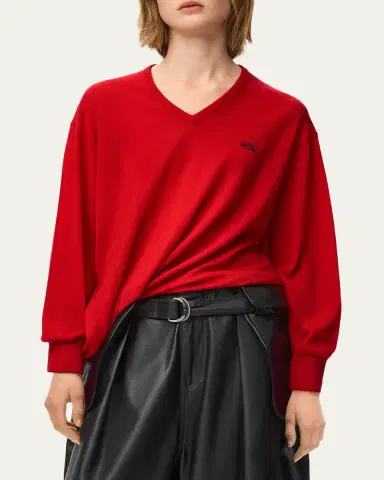 Loewe Draped V-Neck Sweater | Thumbnail 4 Loewe Draped V-Neck Sweater | Thumbnail 4