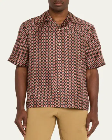 Amiri Men's ilk Medallion Camp hirt | Thumbnail 4