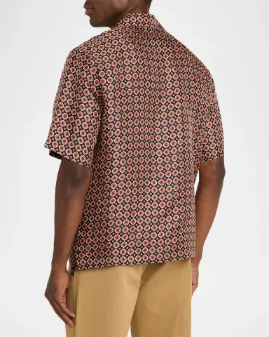 Amiri Men's ilk Medallion Camp hirt | Thumbnail 7