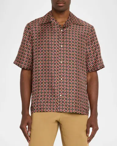 Amiri Men's ilk Medallion Camp hirt | Thumbnail 8