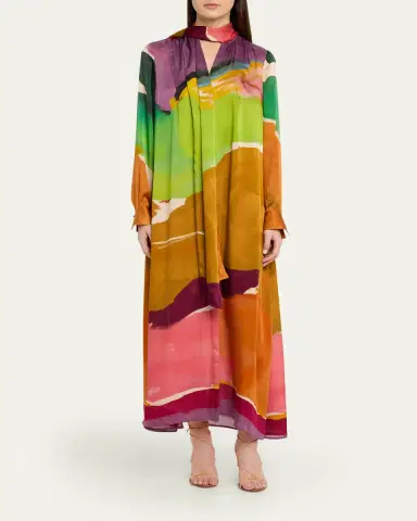 Ulla Johnson x Helen Frankenthaler Critique Silk Scarf Dress | Thumbnail 2 Ulla Johnson x Helen Frankenthaler Critique Silk Scarf Dress | Thumbnail 2