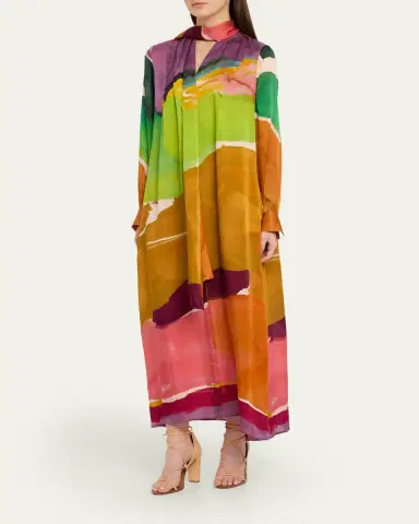 Ulla Johnson x Helen Frankenthaler Critique Silk Scarf Dress | Thumbnail 4 Ulla Johnson x Helen Frankenthaler Critique Silk Scarf Dress | Thumbnail 4