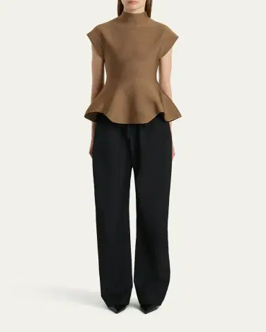 Khaite Rohen Wide-Leg Drawstring Pants | Thumbnail 2