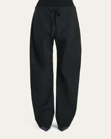 Khaite Rohen Wide-Leg Drawstring Pants | Thumbnail 4