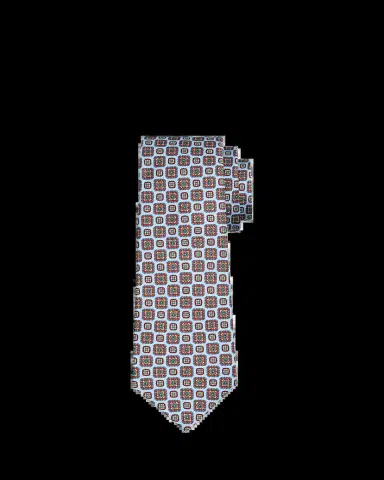 Kiton Men's Square Medallion Silk 7-Fold Tie | Thumbnail 2 Kiton Men's Square Medallion Silk 7-Fold Tie | Thumbnail 2
