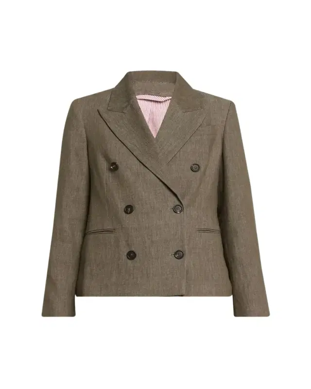 Brunello Cucinelli Double-Breasted Cotton Denim Blazer
