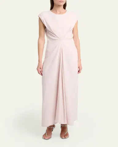 Proenza Schouler White Label Miranda Cinched Slub Linen Midi Dress | Thumbnail 2