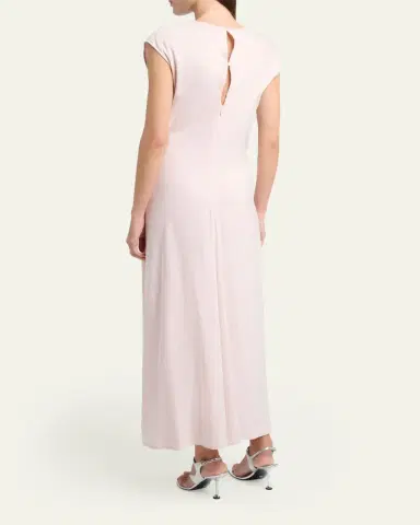 Proenza Schouler White Label Miranda Cinched Slub Linen Midi Dress | Thumbnail 3