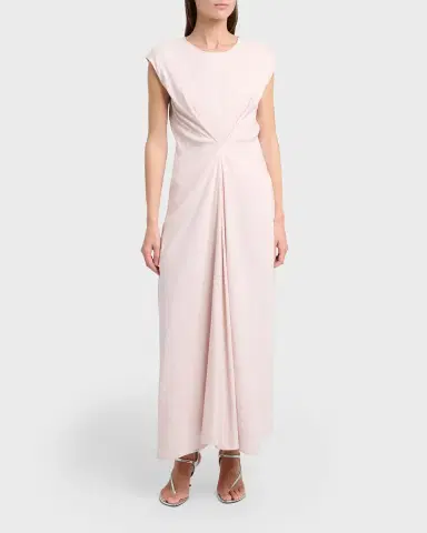 Proenza Schouler White Label Miranda Cinched Slub Linen Midi Dress | Thumbnail 6
