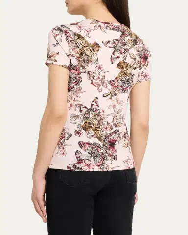 L'Agence Ressi Short-Sleeve Butterfly Tee | Thumbnail 3