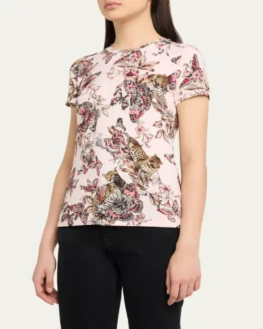 L'Agence Ressi Short-Sleeve Butterfly Tee | Thumbnail 4