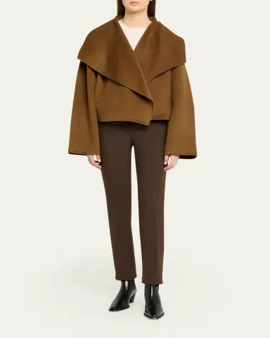 TOTEME Signature Cropped Wool Double Jacket | Thumbnail 2 TOTEME Signature Cropped Wool Double Jacket | Thumbnail 2