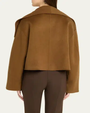 TOTEME Signature Cropped Wool Double Jacket | Thumbnail 3 TOTEME Signature Cropped Wool Double Jacket | Thumbnail 3