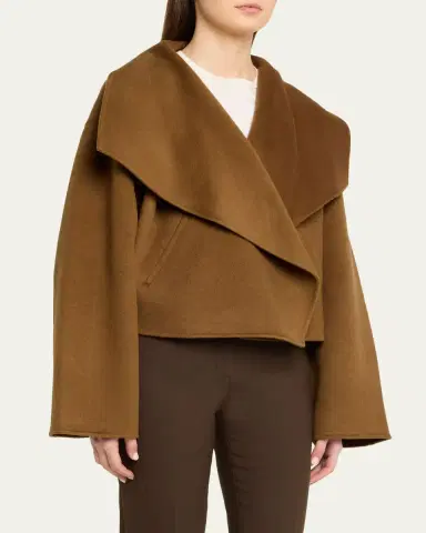 TOTEME Signature Cropped Wool Double Jacket | Thumbnail 4 TOTEME Signature Cropped Wool Double Jacket | Thumbnail 4