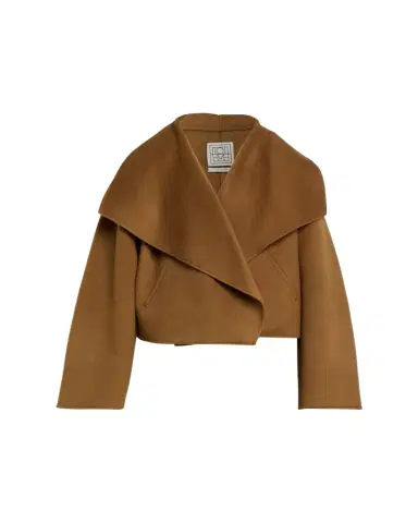 TOTEME Signature Cropped Wool Double Jacket | Thumbnail 1 TOTEME Signature Cropped Wool Double Jacket | Thumbnail 1