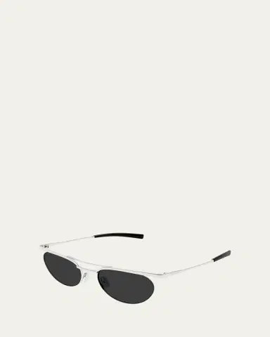 Saint Laurent 54mm Metal Aviator Sunglasses | Thumbnail 2