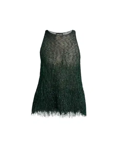 Giorgio Armani Metallic Fringe Knit Sleeveless Blouse | Thumbnail 1 Giorgio Armani Metallic Fringe Knit Sleeveless Blouse | Thumbnail 1