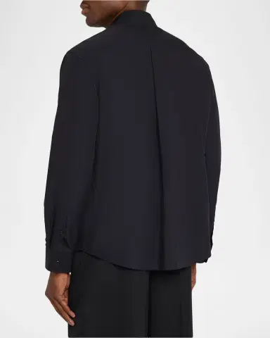Simone Rocha Men's Pearly-Collar Cotton Button-Down Shirt | Thumbnail 12