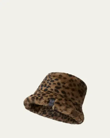 Loewe Leopard-Print Shearling Bucket Hat | Thumbnail 2