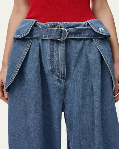 LOEWE Belted Barrel-Leg Cargo Jeans | Thumbnail 5 LOEWE Belted Barrel-Leg Cargo Jeans | Thumbnail 5