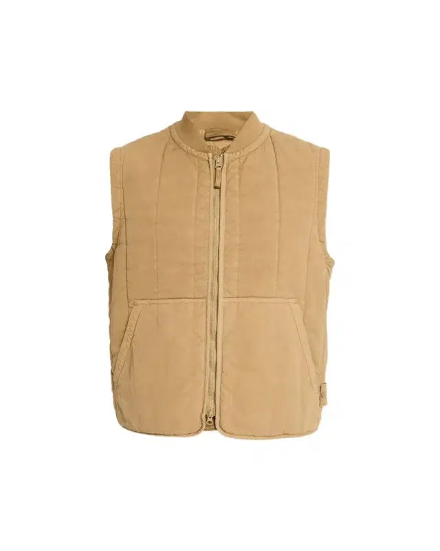 Stone Island Men's Cotton and Flax Full-Zip Vest