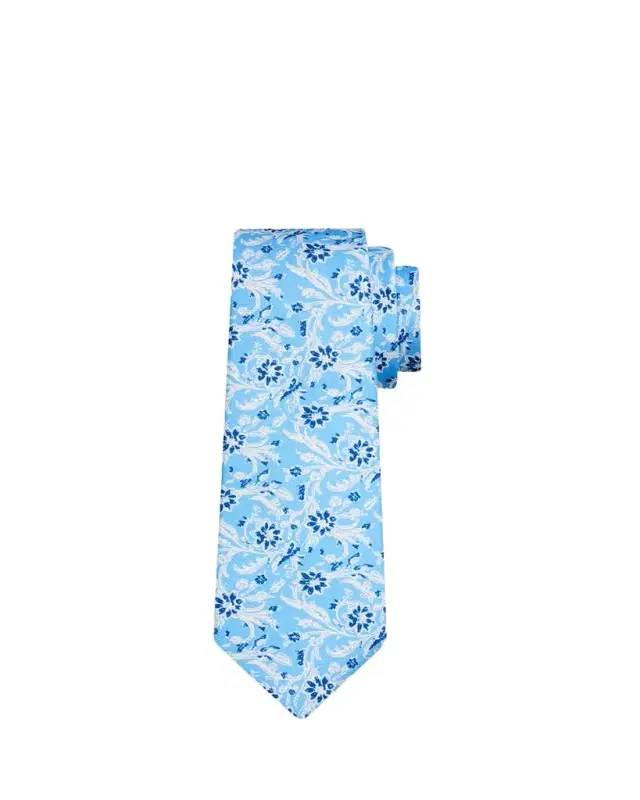Men's Floral Silk 7-Fold Tie