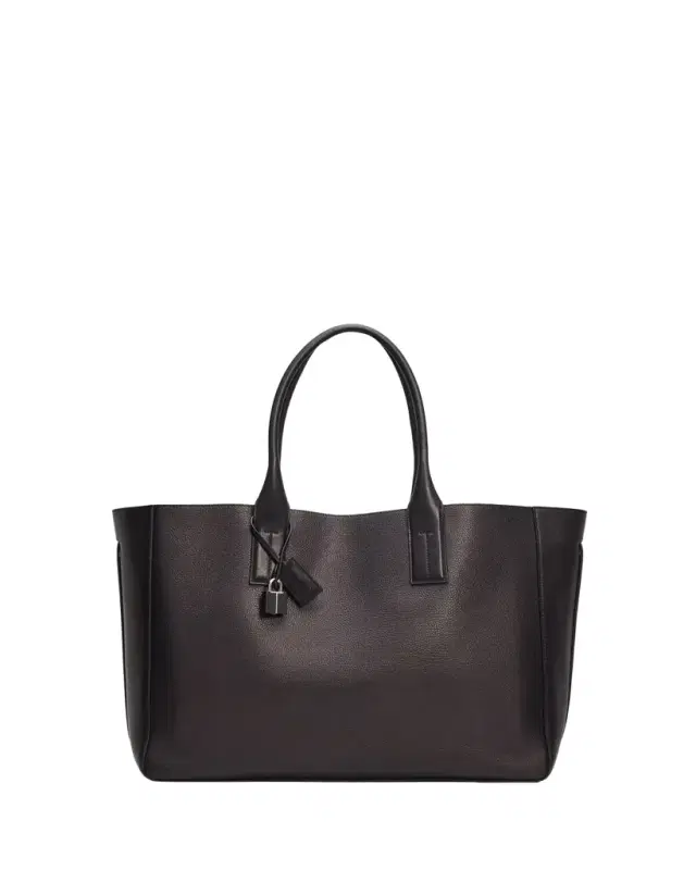 TOM FORD Men's T-Line Grained Leather East-West Tote Bag