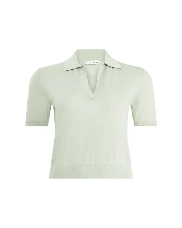 Clay Short-Sleeve Polo Sweater