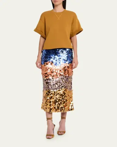 Ulla Johnson x Helen Frankenthaler Matilde Sequined Midi Skirt | Thumbnail 2 Ulla Johnson x Helen Frankenthaler Matilde Sequined Midi Skirt | Thumbnail 2