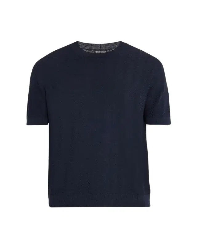Chevron Silk-Cotton T-Shirt