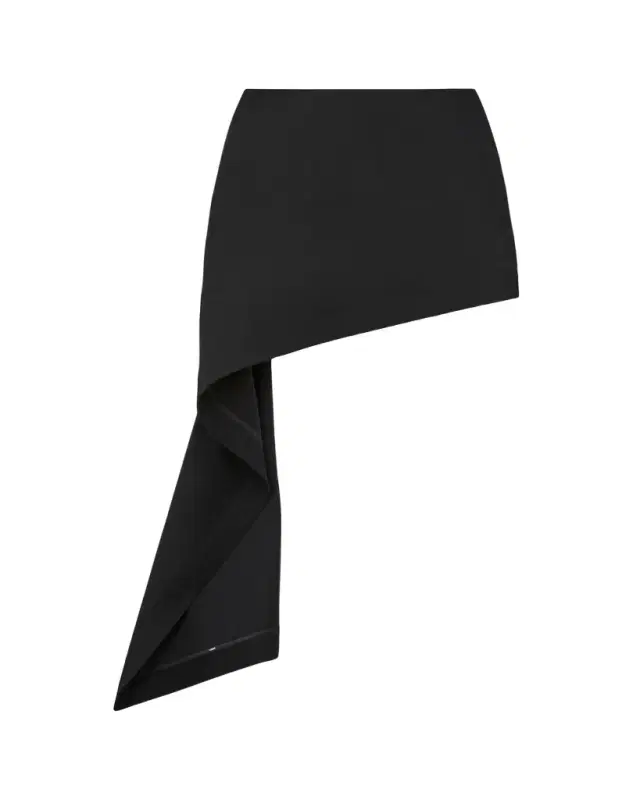 Asymmetric Drape Mini Skirt