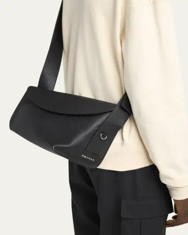 Alexander McQueen Men's Leather T-Bar Sling Bag | Thumbnail 2 Alexander McQueen Men's Leather T-Bar Sling Bag | Thumbnail 2