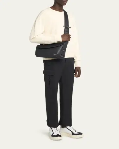 Alexander McQueen Men's Leather T-Bar Sling Bag | Thumbnail 5 Alexander McQueen Men's Leather T-Bar Sling Bag | Thumbnail 5