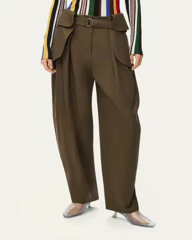 LOEWE Belted Barrel-Leg Cargo Trousers | Thumbnail 4 LOEWE Belted Barrel-Leg Cargo Trousers | Thumbnail 4