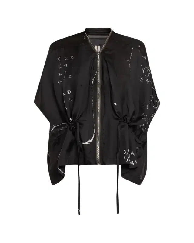 Rick Owens Sail Equation-Print Short-Sleeve Zip Jacket