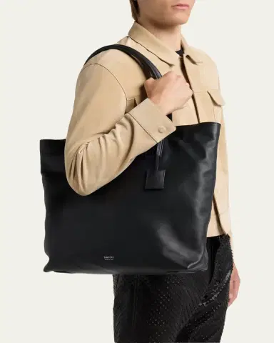 Tom Ford Men's Soft Leather North-South Tote Bag | Thumbnail 2 Tom Ford Men's Soft Leather North-South Tote Bag | Thumbnail 2