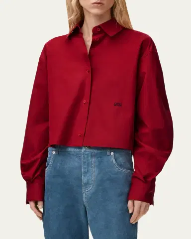 Loewe Cotton Poplin Boxy Button-Down Shirt | Thumbnail 9 Loewe Cotton Poplin Boxy Button-Down Shirt | Thumbnail 9