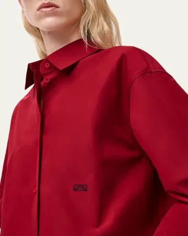 Loewe Cotton Poplin Boxy Button-Down Shirt | Thumbnail 10 Loewe Cotton Poplin Boxy Button-Down Shirt | Thumbnail 10