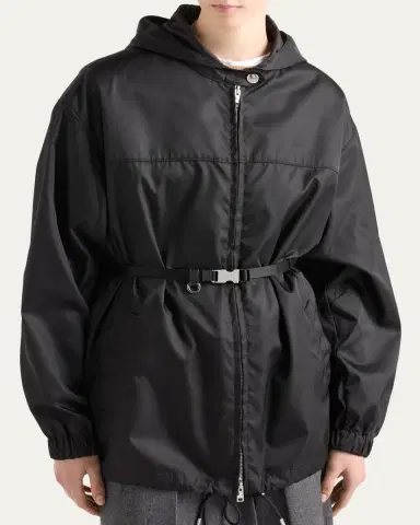 Prada Belted Re-Nylon Blouson Jacket | Thumbnail 4 Prada Belted Re-Nylon Blouson Jacket | Thumbnail 4